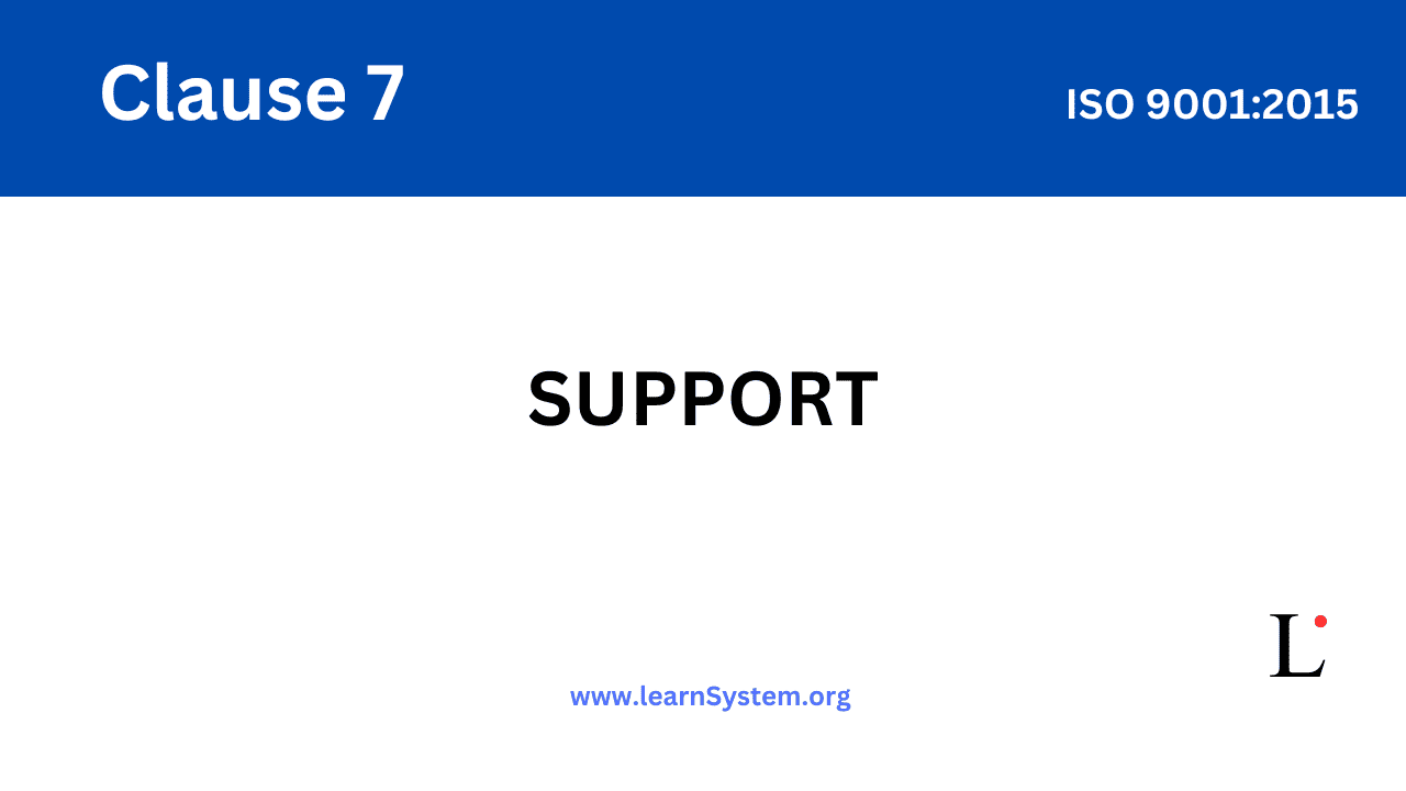ISO 9001 - Clause 7 - Support - Resources, Competence, Awareness, Communication.