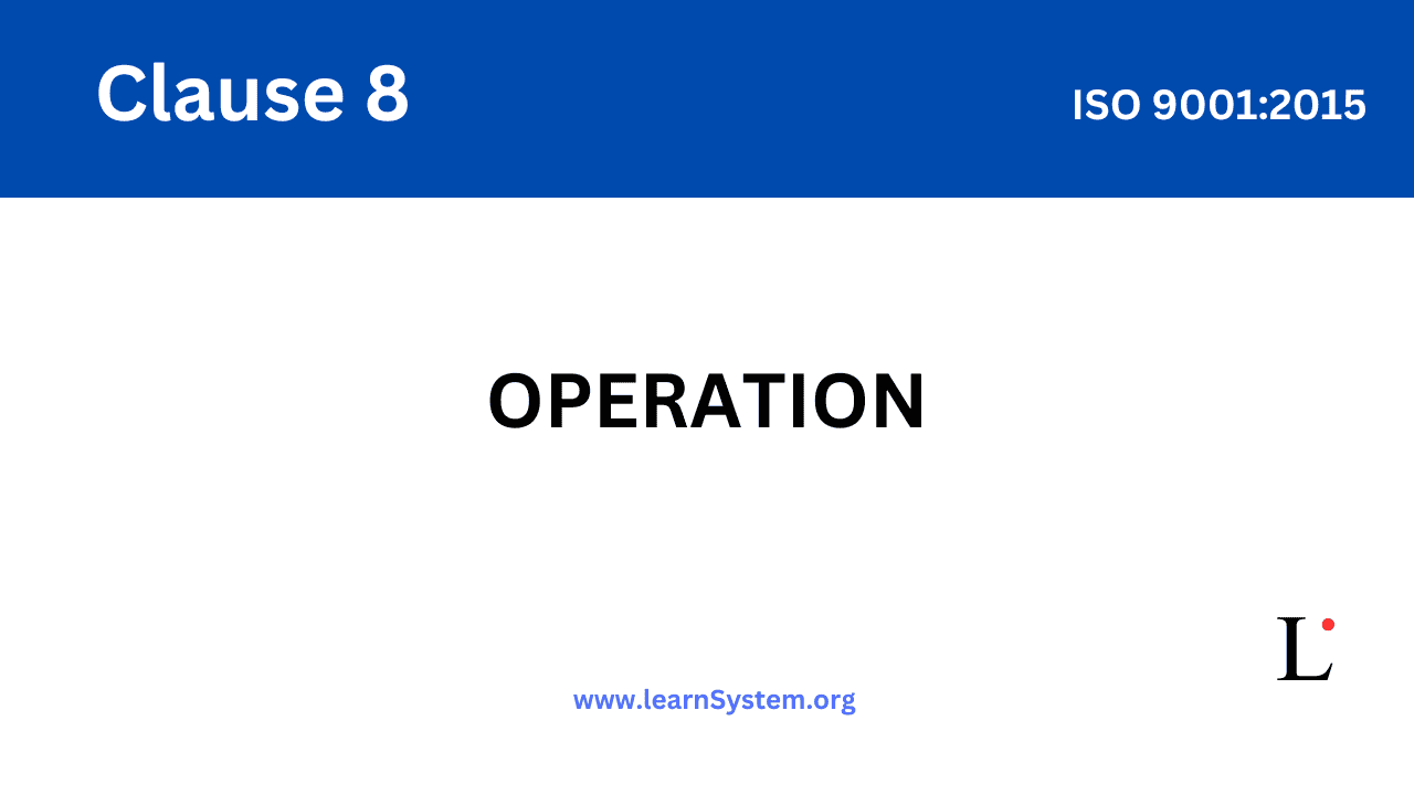 ISO 9001-Clause 8: Operational Planning and Control, Design and Development, Control on External